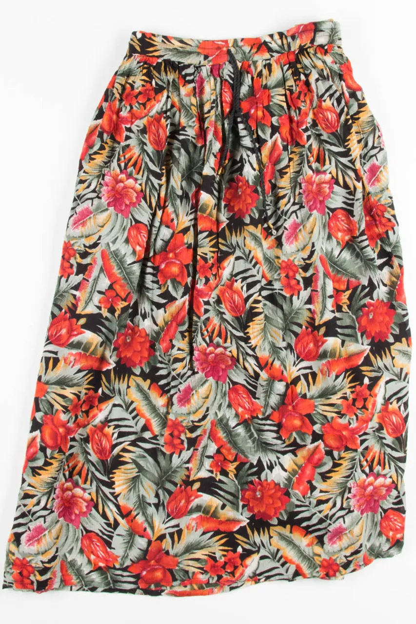 Red Hawaiian Hippie Skirt