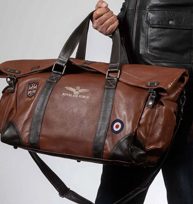 Royal air force tortoise leather travel bag bader 72