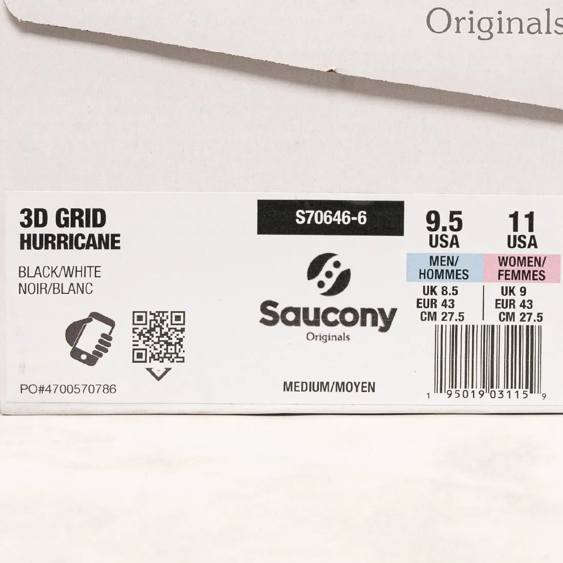 Saucony Men 3D Grid Hurricane (black/white)