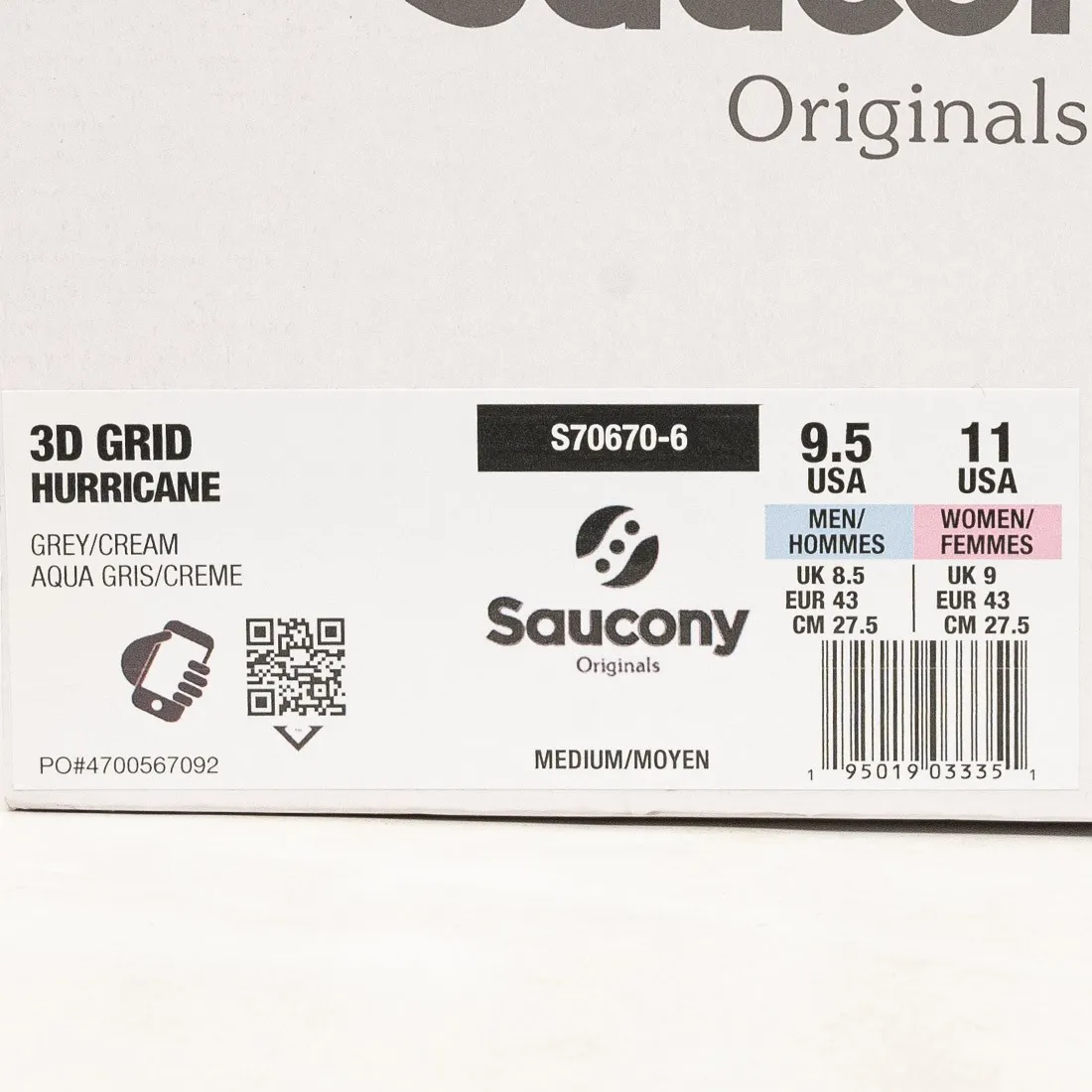 Saucony Men 3D Grid Hurricane (gray / cream)