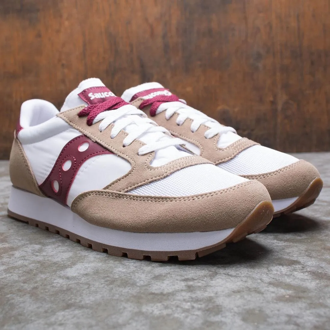 Saucony Men Jazz Original Vintage (tan / white / wine)