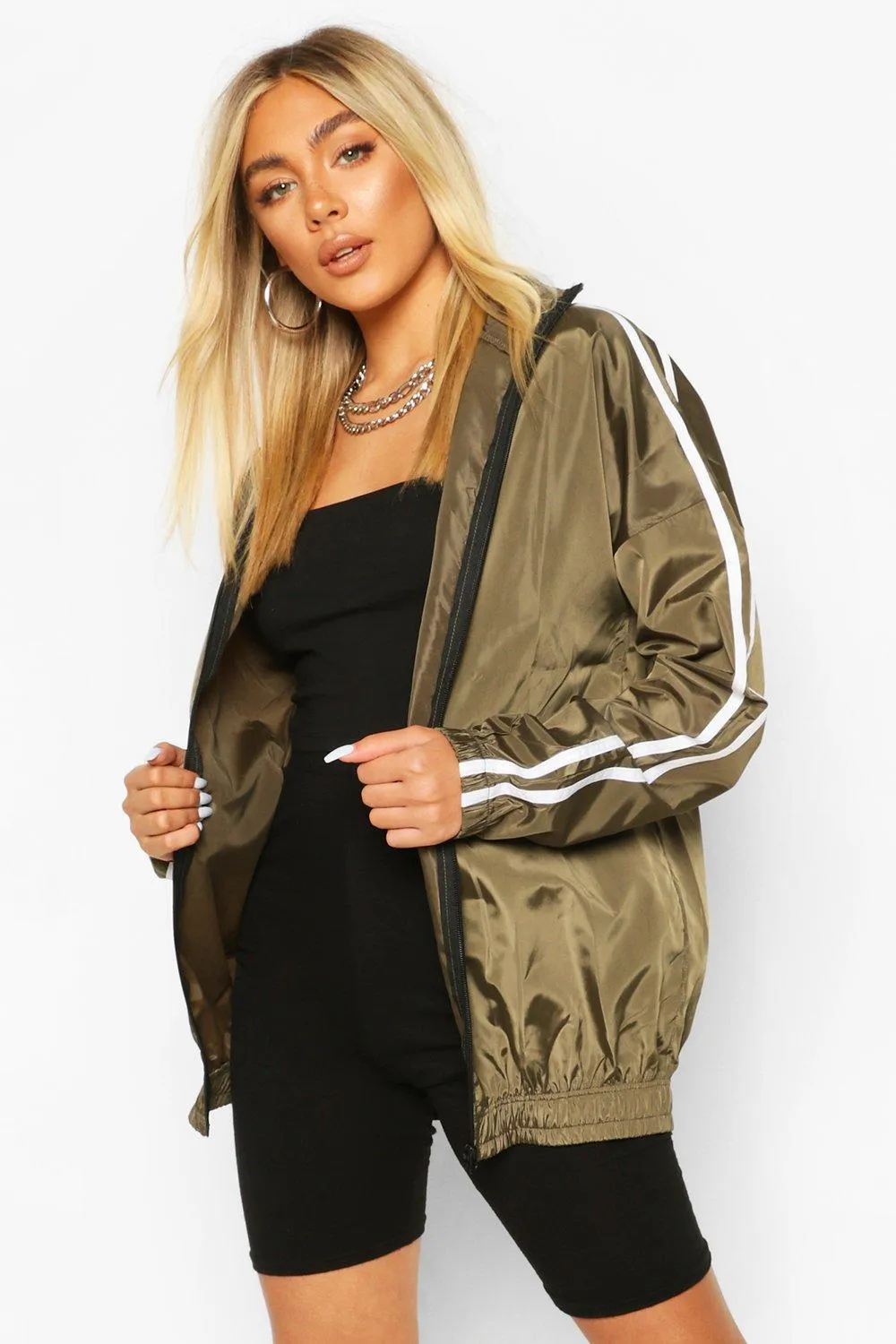 Side Stripe Windbreaker