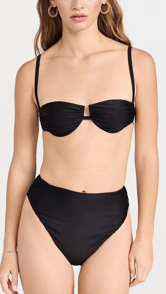 SIR.   Zoya Gathered Balconette Bikini Top 