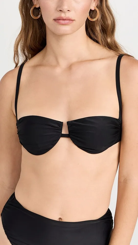 SIR.   Zoya Gathered Balconette Bikini Top 