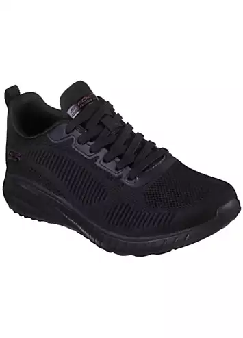 Skechers BOBS Squad Chaos Solid Engineered Lace Up Trainers | Grattan