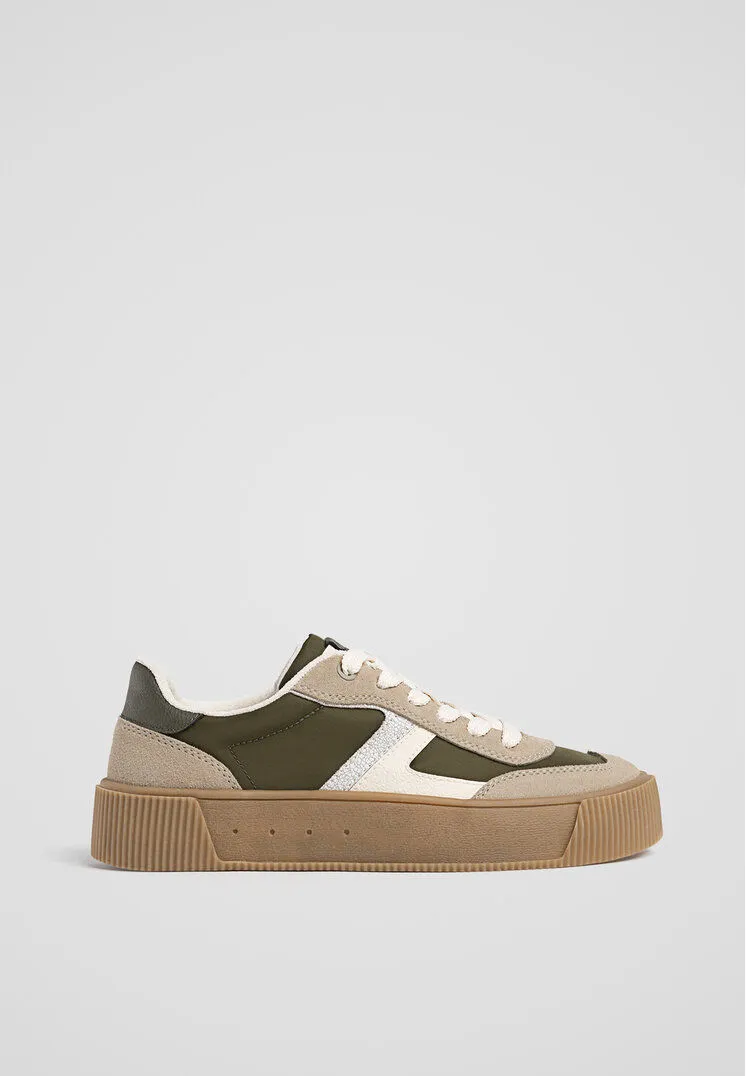 Stradivarius Flatform trainers  KHAKI  8