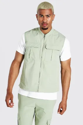 Tailored Utility Vest | boohooMAN UK