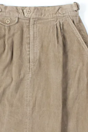 Tan Corduroy Buckle Skirt