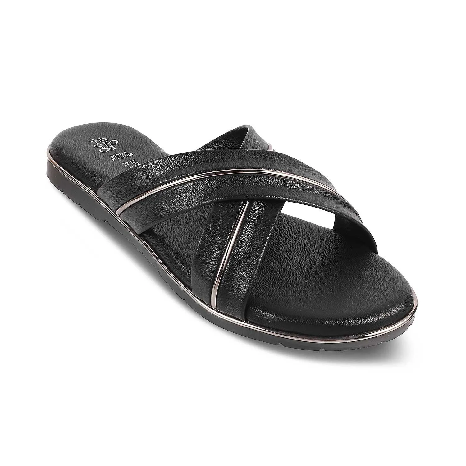 The Strep Black Women's Casual Flats Tresmode