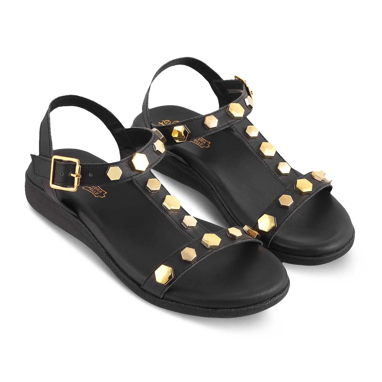 The Stud Black Women's Dress Flats Tresmode