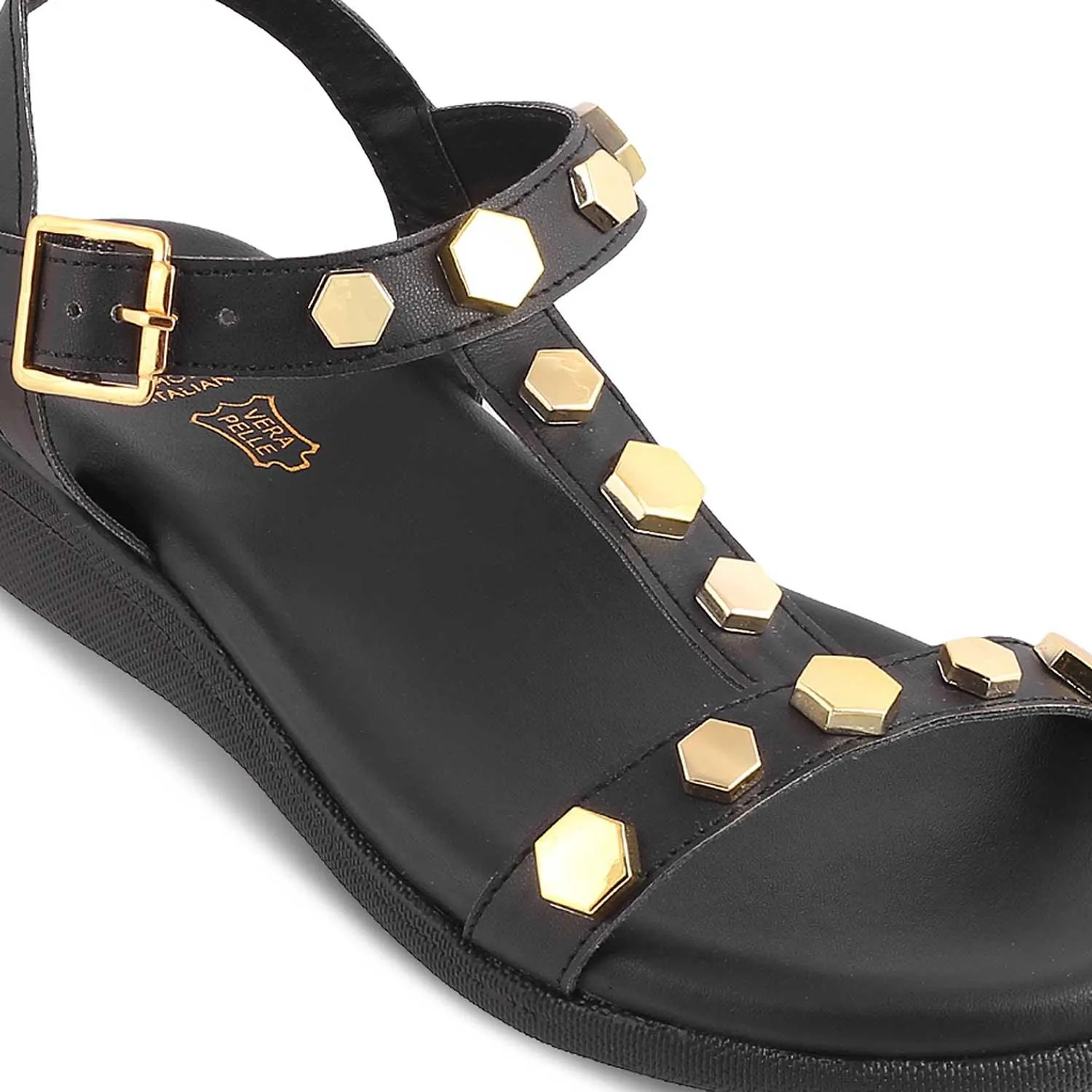 The Stud Black Women's Dress Flats Tresmode