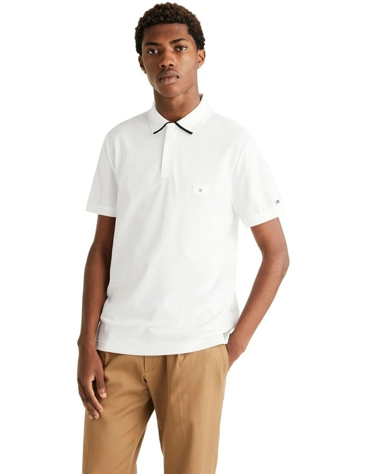 Tipped Regular fit Polo in White