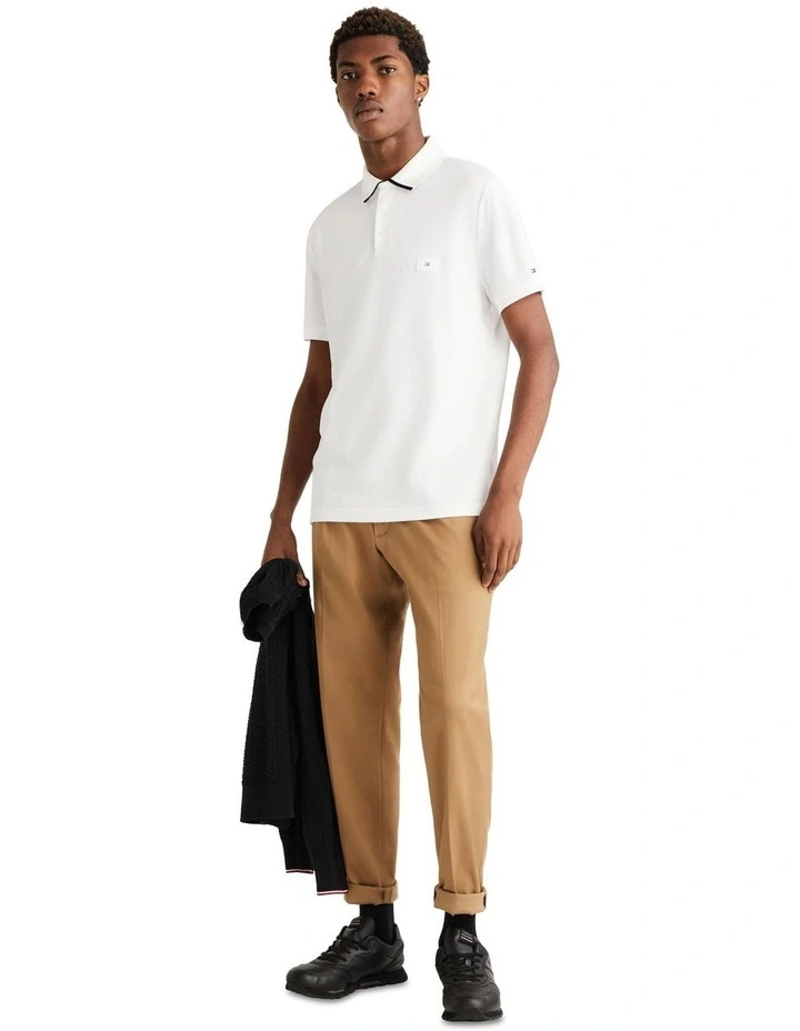 Tipped Regular fit Polo in White