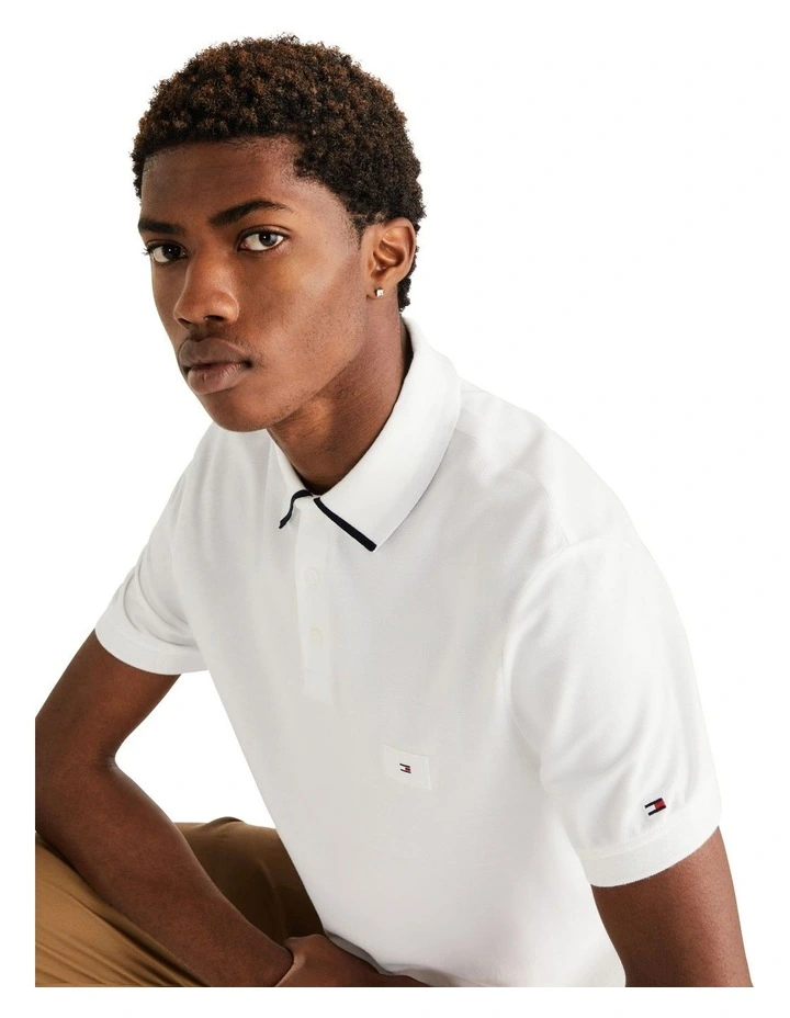 Tipped Regular fit Polo in White