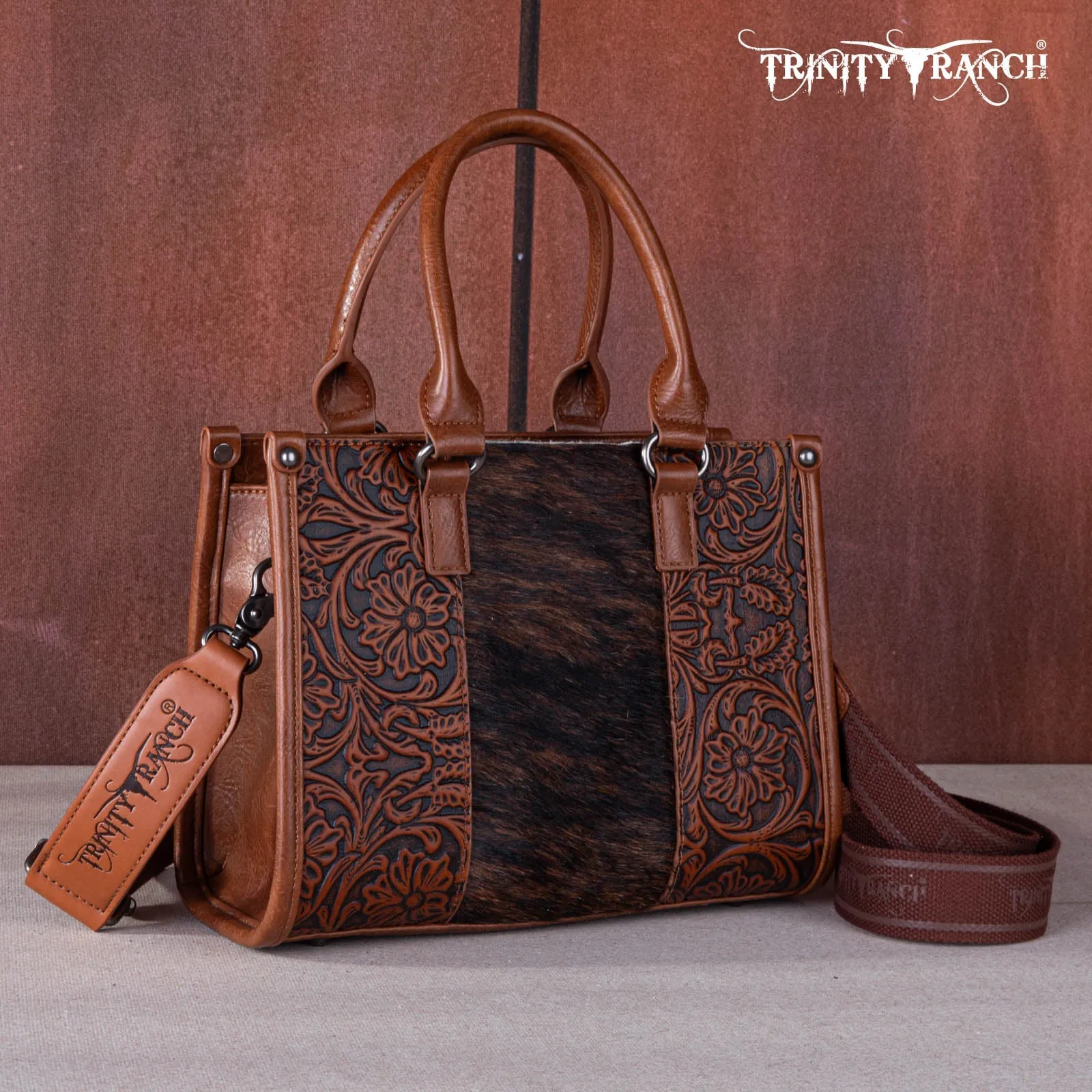 Trinity Ranch Hair on Cowhide Concealed Carry Tote / Crossbody