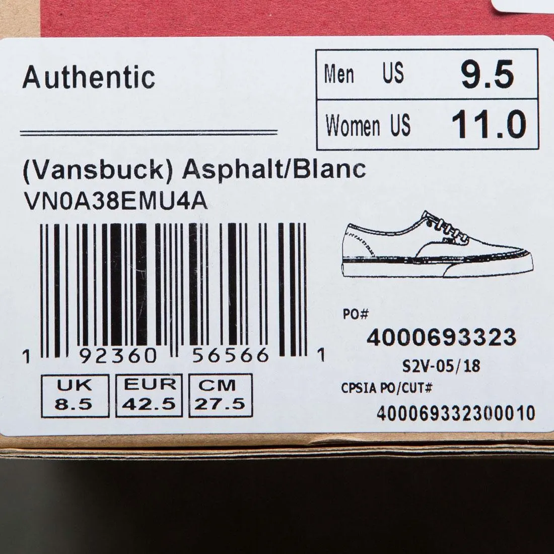 Vans Men Authentic - Vansbuck Asphault (gray)