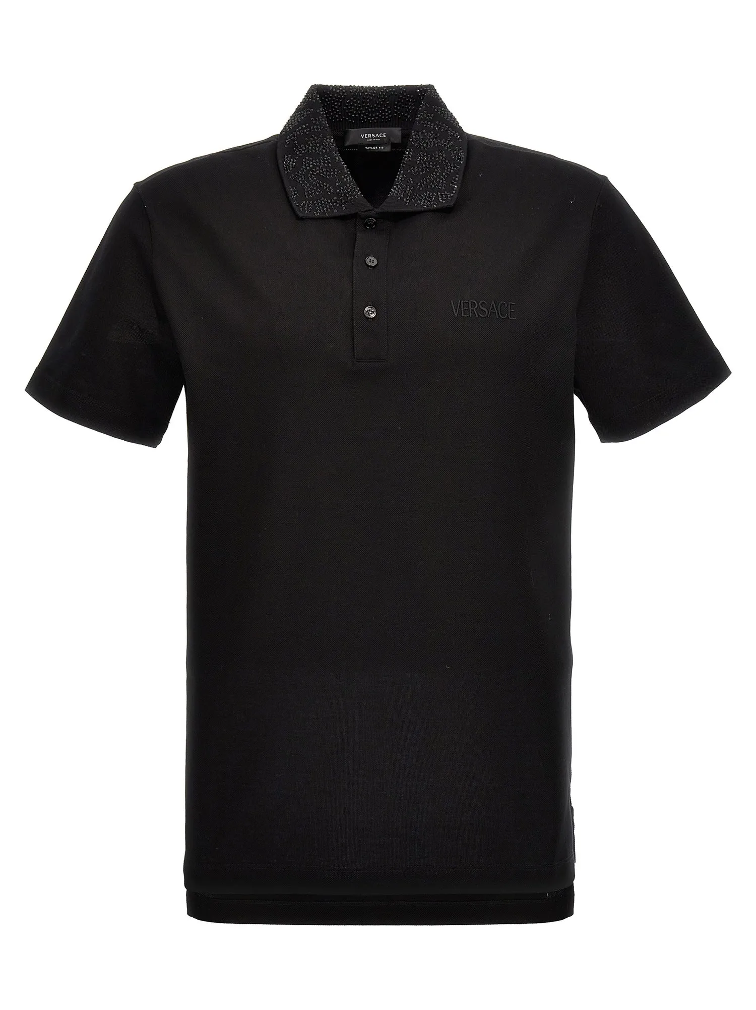 Versace    Versace Logo Sequin Polo Shirt