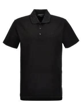 Versace    Versace Logo Sequin Polo Shirt