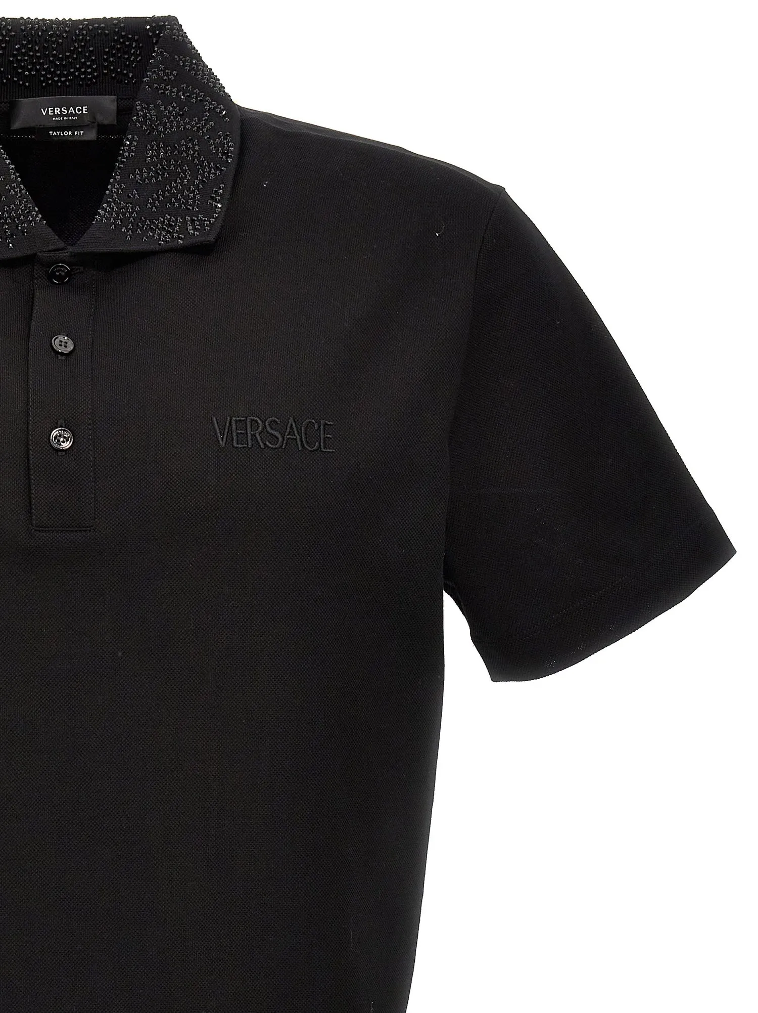 Versace    Versace Logo Sequin Polo Shirt