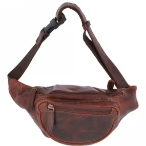 Vintage Leather Travel Waist Bag Tan: Ed