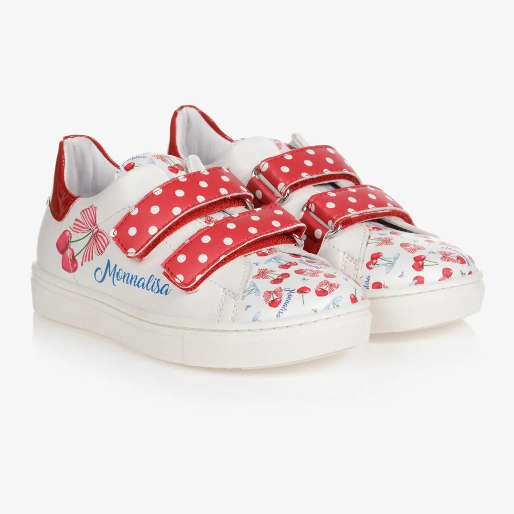 White & Red Cherry Trainers