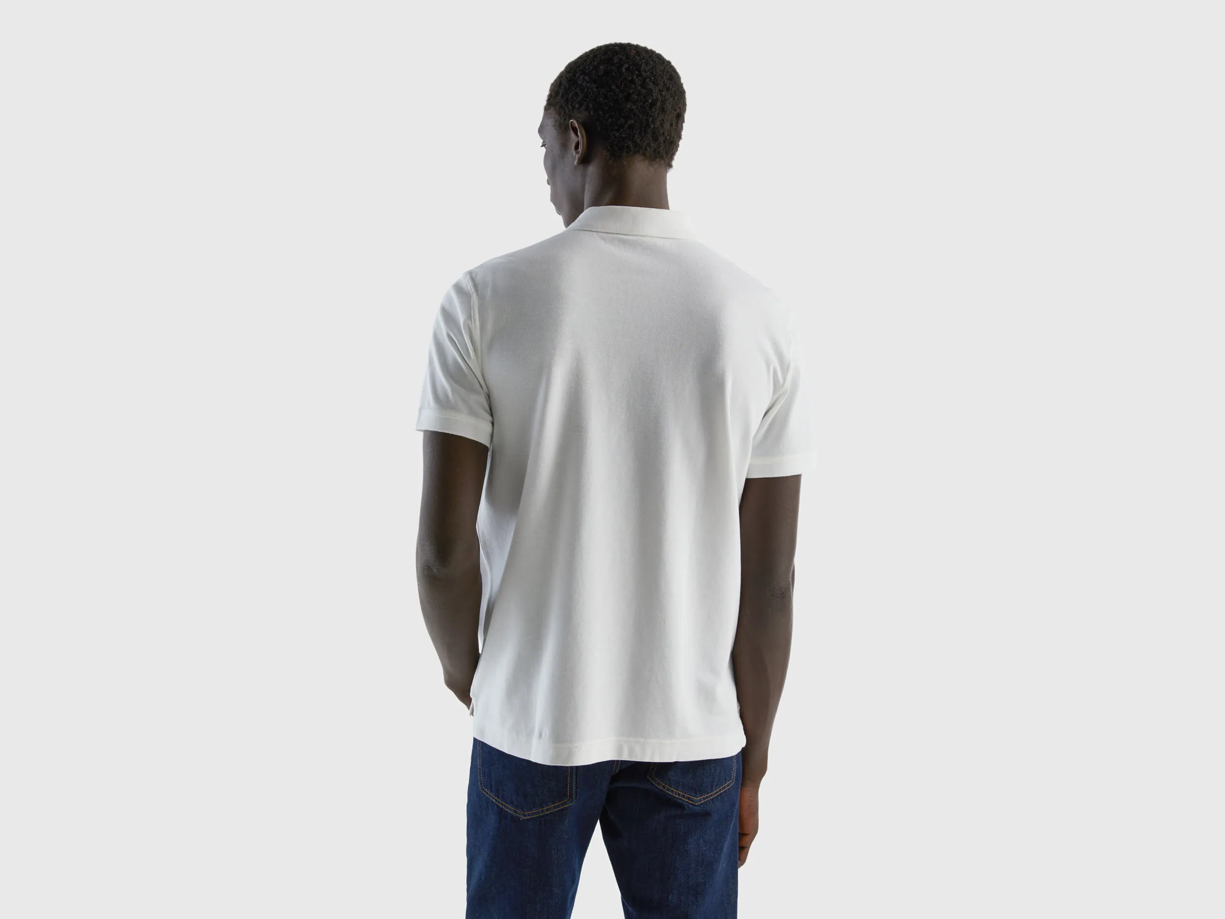 White regular fit polo - White | Benetton