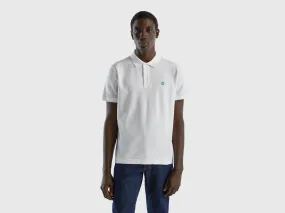 White regular fit polo - White | Benetton