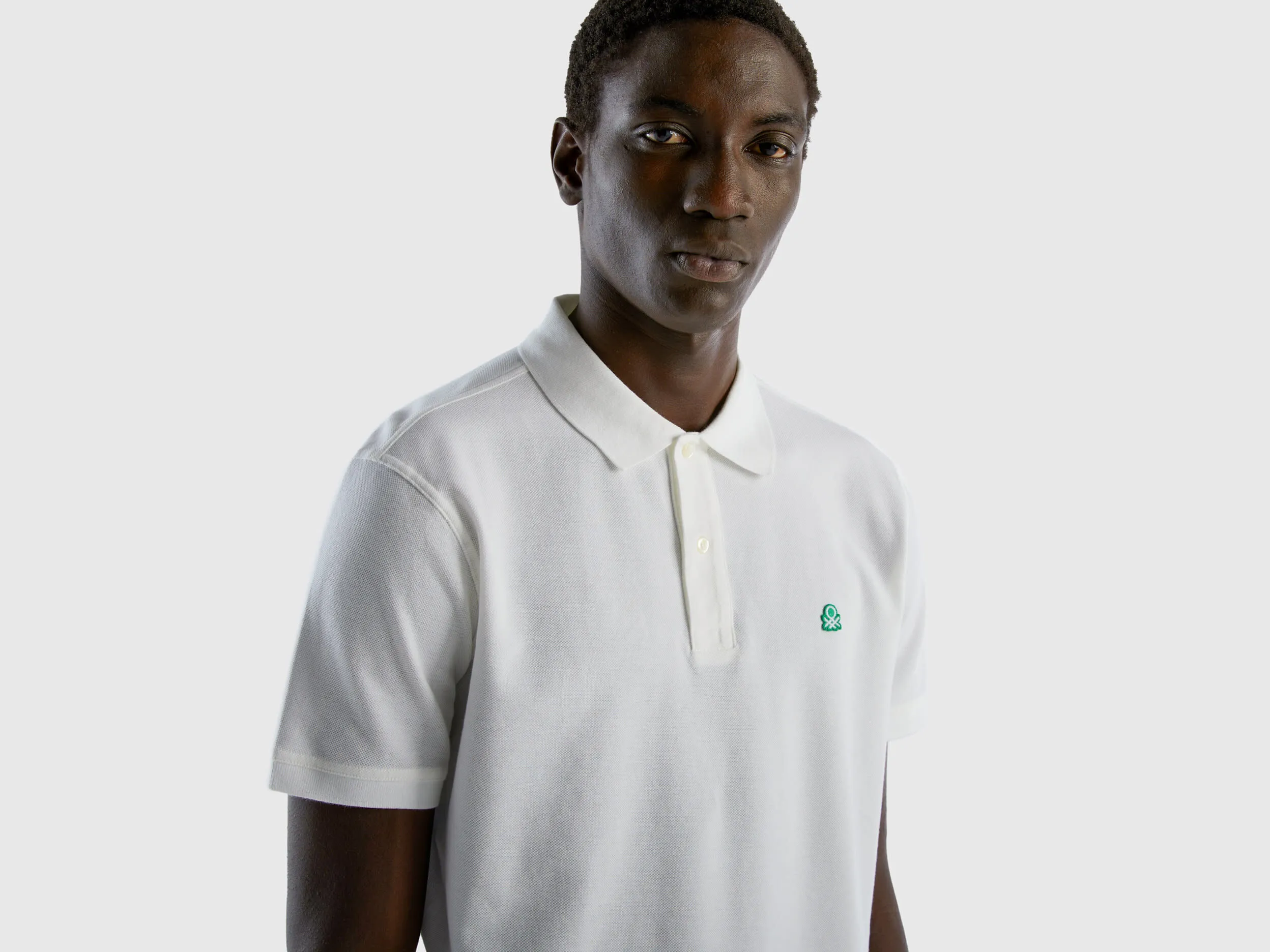 White regular fit polo - White | Benetton