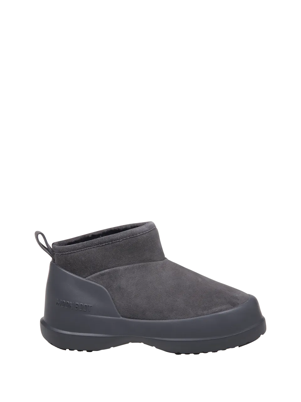 WOMAN MOON BOOT GREY LEATHER LUNA SUEDE LOW BOOT