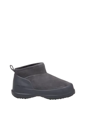 WOMAN MOON BOOT GREY LEATHER LUNA SUEDE LOW BOOT