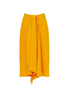 Yellow Tie Front Skirt