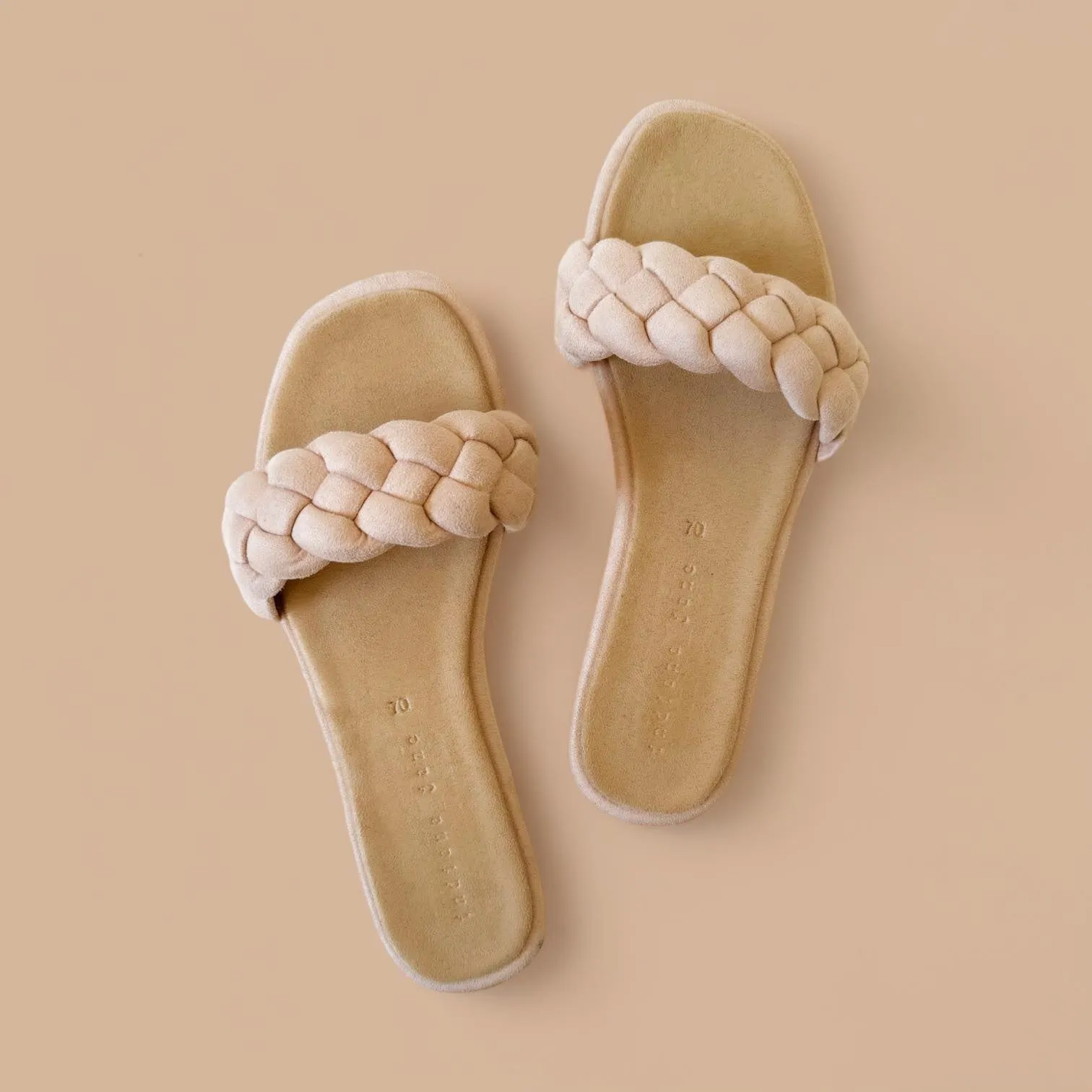 ZEPHYR Suede Braided Slide Flats